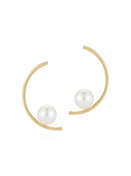 MATEO, MATEO | Half Moon 14K Gold & Pearl Earrings商品图片 