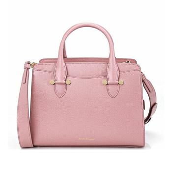 菲拉格慕包单肩包, Salvatore Ferragamo | SALVATORE FERRAGAMO 女士粉色皮革单肩斜挎包 21-G925-694246商品图片 满$100享9.5折, 满折
