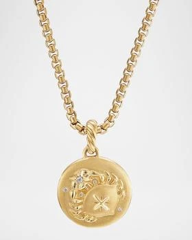 David Yurman | Cancer Amulet in 18K Yellow Gold with Diamonds, 28.7mm,商家Neiman Marcus,价格¥15261