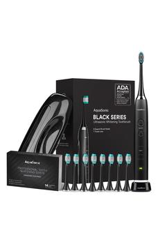 商品AquaSonic | Black Series Toothbrush & Travel Case With 8 Dupont Brush Heads & Whitening Strips Set,商家Nordstrom Rack,价格¥365图片
