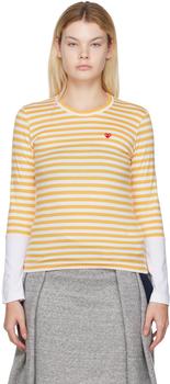 Comme des Garcons | Yellow Paneled T-Shirt商品图片,独家减免邮费