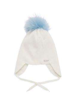商品Bari Lynn | Baby's Pom-Pom Fur-Trim Knit Hat,商家Saks Fifth Avenue,价格¥131图片