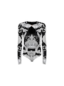 范思哲t恤新款, Versace | Versace Women's  Black Other Materials Top商品图片 8.4折