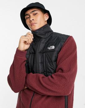 推荐The North Face Denali Insulated fleece jacket in burgundy商品