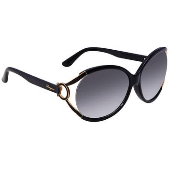 菲拉格慕眼镜, Salvatore Ferragamo | Ferragamo Grey Gradient Round Ladies Sunglasses SF600S 001 61商品图片 2.4折