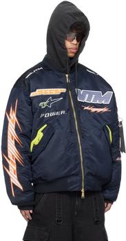 ジャケット・アウター VETEMENTS 18AW Alpha Racing Bomber MA-1 Vetements x Alpha Industries Racing Bomber Jacket Maroon Red