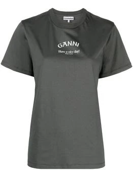 推荐GANNI - Logo Organic Cotton T-shirt商品