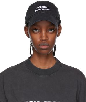 巴黎世家帽子价格, Balenciaga | Black Logo Cap商品图片 