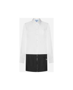 Prada | Cotton And Re-nylon Shirt Dress商品图片,