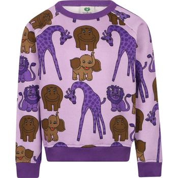 商品Småfolk | Funny animals print organic sweatshirt in lavender,商家BAMBINIFASHION,价格¥220图片