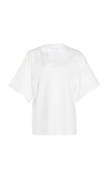 推荐Victoria Beckham - Boxy Linen-Jersey T-Shirt - White - S - Moda Operandi商品