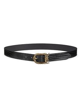 加拿大ysl腰带, Yves Saint Laurent | Celtic Croc-Embossed Leather Belt商品图片 