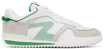 product White & Green Retro Runner 2.0 Sneakers image