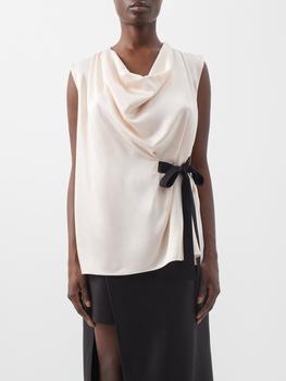 ROKSANDA, ROKSANDA | Andriya draped side-tie silk-satin top商品图片 