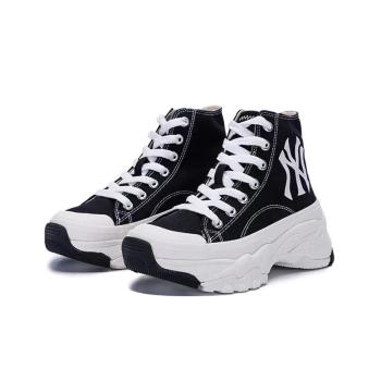 商品MLB | 【享贝家】ZY- MLB Chunky High Low New York Yanker 高帮帆布鞋 黑 男女同款 (预售款，10天内发货) 32SHU1-111-D-50L（32SHU1-111-5-50L）,商家xiangbeiguoji,价格¥358图片