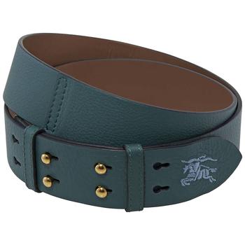 Burberry | Burberry Equestrian Knight Logo Sea Green Leather Handbag Belt Strap商品图片,4.4折