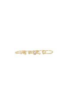 Nordstrom, Nordstrom | 5-Piece Gold-Tone CZ Ring Set - Size 7商品图片 