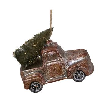 Northlight | 5.75" Retro Mercury Glass Country Rustic Pickup Truck Christmas Ornament商品图片,5.7折×额外8.5折, 额外八五折