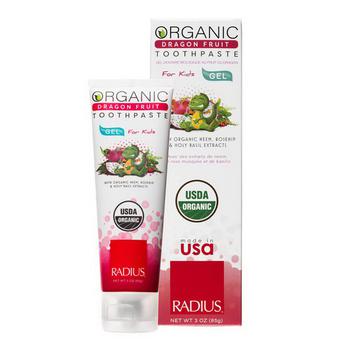 商品Radius Organic Gel Toothpaste for Kids, Dragon Fruit, 3 Oz图片