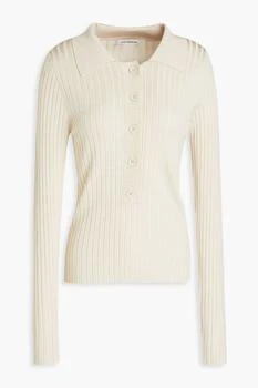 推荐Ribbed-knit polo sweater商品