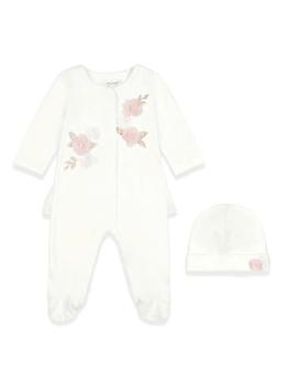 商品Miniclasix | Baby Girl's 2-Piece Ruffled Coverall & Hat Set,商家Saks Fifth Avenue,价格¥420图片
