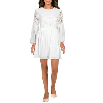 推荐Endless Rose Womens Lace Inset Long Sleeves Shift Dress商品