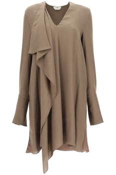 Fendi | Fendi V-Neck Draped Asymmetric Dress商品图片,5.9折×额外9折, 额外九折