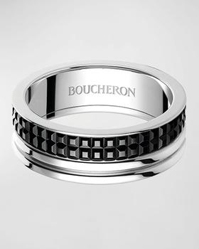 商品Boucheron | 18K White Gold Quatre Black Edition Large Ring, Size 51,商家Neiman Marcus,价格¥24685图片