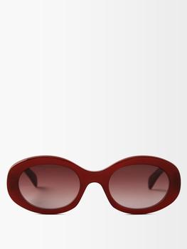 推荐Triomphe oval acetate sunglasses商品