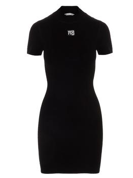 亚历山大王 连衣裙, Alexander Wang | Alexander Wang Logo Print Bodycon Mini Dress商品图片 8.2折