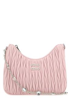 Miu Miu | Miu Miu Matelassé Logo Plaque Shoulder Bag商品图片,7.6折