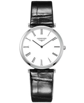 Longines | Longines La Grande Classique Quartz White Dial Black Leather Strap Unisex Watch L4.709.4.21.2商品图片,7.4折