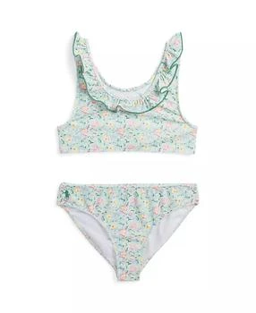 Ralph Lauren | Big Girls Floral Ruffled Two-Piece Swimsuit,商家Macy's,价格¥220