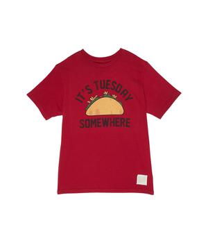 The Original Retro Brand | It's Taco Tuesday Somewhere Cotton Crew Neck Tee (Big Kids)商品图片,5.8折