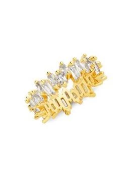 Sterling Forever | 14K Gold Vermeil & Crystal Eternity Band Ring/Size 8,商家Saks OFF 5TH,价格¥358