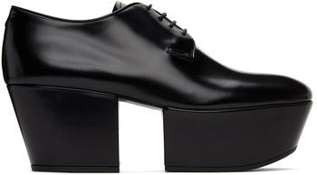 Prada | Black Platform Spazzolato Fume Derbys商品图片,独家减免邮费