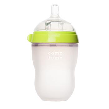 商品Comotomo | 婴儿宽口硅胶妈妈奶瓶 绿色 250ml,商家Walgreens,价格¥102图片