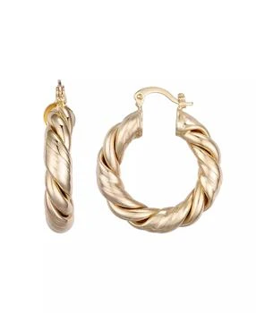 Macy's | Gold-Plated Twist Hoop Earrings,商家Macy's,价格¥232