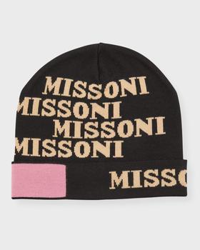 Missoni | Wool Blend Beanie w/ Logo Knit Detail商品图片,