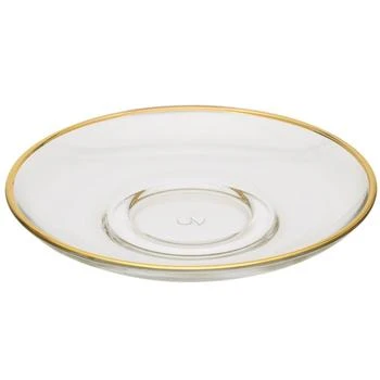 Classic Touch Decor | Set of 6 Glass plates with Gold Rim,商家Premium Outlets,价格¥399