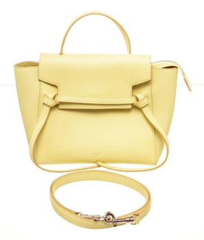 推荐Celine Yellow Leather Micro Belt Bag Tex Shoulder Bag商品