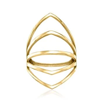 Ross-Simons | Italian 14kt Yellow Gold Open Multi-Row Geometric Ring,商家Premium Outlets,价格¥1899