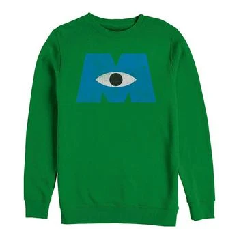 Disney | Disney Pixar Men's Monsters Inc. Eye Logo, Crewneck Fleece 