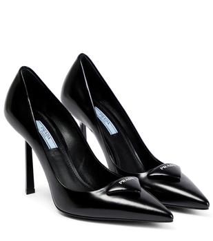 Prada | Logo leather pumps商品图片,