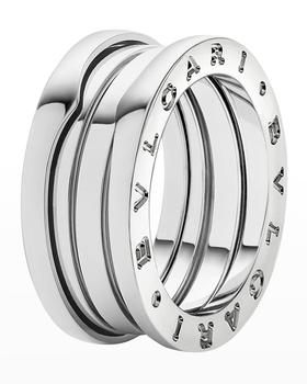 商品BVLGARI | B.Zero1 18k White Gold 3-Band Ring, Size 55,商家Neiman Marcus,价格¥21107图片