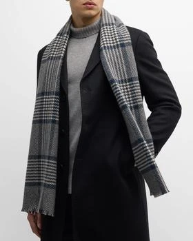 推荐Unisex Cashmere Check Scarf商品