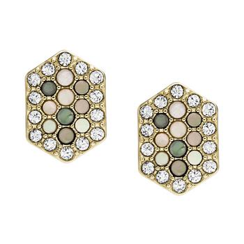 Fossil | Val Holiday Sparkles Black Mother of Pearl Stud Earring商品图片,