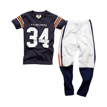 Wes & Willy | Auburn Tigers Preschool Boys and Girls Football Pajama Set - White and Navy Blue,商家Macy's,价格¥258