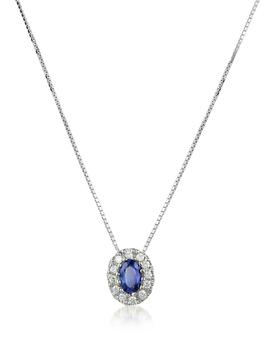 商品Incanto Royale | 18K白金镶钻蓝宝石项链,商家Forzieri,价格¥5219图片