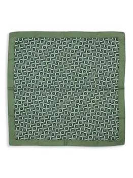 [二手商品] Hermes | Hermès Scarf In Blue & Green Cashmere 70商品图片,